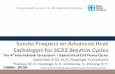 Sandia Progress on Advanced Heat Exchangers for SCO2 ...sco2symposium.com/papers2014/heatExchangers/07PPT-Carlson.pdf · Proposed as an alternative to steam and organic Rankine systems