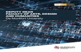DEPUTY DEAN FACULTY OF ARTS, DESIGN AND HUMANITIES - Times DEPUTY DEAN FACULTY OF ARTS, DESIGN AND HUMANITIES