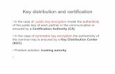 Key distribution and certification - unibo.itlia.deis.unibo.it/Courses/PMA4DS1112/materiale/22.Kerberos.pdf · Key distribution and certification • In the case of public key encryption