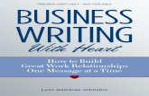 PREVIEW COPY ONLY - NOT FOR SALE Business Writingww1.prweb.com/prfiles/2014/02/04/11554436/Business Writing With Heart... · PREVIEW COPY ONLY - NOT FOR SALE. 21 Chapter Add Heart