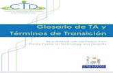 Glosario de TA y Términos de Transición · Este glosario contiene una lista de transiciones relacionadas con los términos y definiciones que se han adaptado a las leyes federales,