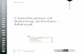 Classification of learning activities - Manual...Classiﬁ cation of learning activities - Manual 7 CLA is to be applied to statistical surveys to collect quantitative information