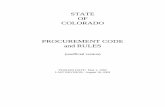 STATE OF COLORADO PROCUREMENT CODE and RULES · 2013-10-30 · colorado procurement code and rules august 18, 2009 unofficial copy -internal use only sole proprietorship, joint-stock