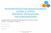 TRANSPORTATION MANAGEMENT INTER & INTRA MISSION …...TM INTEGRATION –INTER & INTRE MISSION TRANSFERS Main purpose of this presentation is: •To identify the key transactions in