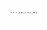 PARTICLE SIZE ANALYSIS · 2018-11-15 · •Angle of repose, , is defined as the angle formed between sloping side of a cone shaped pile of material and the horizontal if the mass