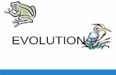 PowerPoint Presentation - EVOLUTIONDarwin’s Theory of Evolution Evolution, or change over time, is the process by which modern organisms have descended from ancient organisms. A
