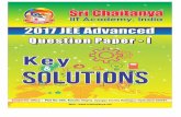 2017-Jee-Advanced - Sri Chaitanya...2017-Jee-Advanced Q uestion P aper-1_Key & S olutions Sri Chaitanya IIT Academy # 304, Kasetty Heights, Ayyappa Society, Madhapur, Hyderabad –