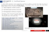 SITE SAFETY || Confined Spaces · • Permit-required confined spaces require safety measures like rescue equipment. • Never enter a confined space unless you have the proper training,