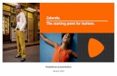 Zalando. The starting point for fashion. · 3 Site visits & direct traffic (in # m; in %) Unaided brand awareness (relative to following competitor1) Visits to fashion destinations