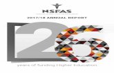 2017/18 ANNUAL REPORTnsfas.org.za/content/reports/AnnualReport2018.pdf · 2018-10-01 · 2 NSFAS ANNUAL REPORT 2017/18 NSFAS ANNUAL REPORT 2017/18 3 General information Bankers FNB