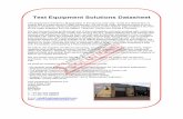 Test Equipment Solutions Datasheet · 2017-08-10 · Test Equipment Solutions Datasheet Test Equipment Solutions Ltd specialise in the second user sale, rental and distribution of