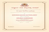 ARUNA SARODHE - astrology training, astrology training ...astrology-training.com/wp-content/uploads/2017/09/certifificate-1-2.pdf · SHIVAM NAADI ASTROLOGY of ARUNA SARODHE . gÁ¶ÖçÃAiÀÄ