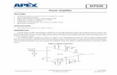 Power Amplifier - Apex Microtechnology · 2018-04-27 · MP106 4 MP106U Rev B AMPLIFIER ELECTRICAL CHARACTERISTICS OUTPUT 1. -VS and GND are power supply lines that will carry currents