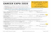Career Expo 2020 Employer List 02-21-2020 Expo 2020...AAA - Allied Group Cincinnati Area: A Table 29 Travel & Tourism ... Audit Internship - Fall 2020, Audit Internship - Winter 2021,