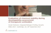 Evaluation of chemical stability during developability ... · Evaluation of chemical stability during developability assessment of therapeutic antibodies ... Evaluation of chemical
