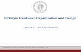 ECE232: Hardware Organization and Design · 2019-08-29 · ECE232: Memory Hierarchy 2 Overview Ideally, computer memory would be large and fast •Unfortunately, memory implementation