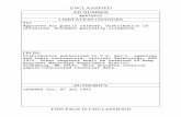 UNCLASSIFIED AD NUMBER LIMITATION CHANGES · 2018-11-09 · AD NUMBER LIMITATION CHANGES TO: FROM: AUTHORITY THIS PAGE IS UNCLASSIFIED ... Deportment of the Army position unless so