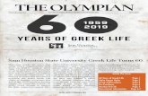 THE OLYMPIAN - Sam Houston State University · THE OLYMPIAN Volume 3, Issue 6 Sam Houston’s Offical Greek Life Newsletter SHSU.EDU/GREEKLIFE 1959-2019 Sam Houston State University