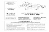 SKID STEER MOUNTED GRADER BLADE · skid steer mounted grader blade owner’s/ operator’s manual model no. ssgb-8% caution for safe operation read rules and instructions carefully