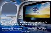 A NASA Approach to Safety Considerations for Electric ... · A NASA Approach to Safety Considerations for Electric Propulsion Aircraft Testbeds NASA Kurt V. Papathakis, Alaric Sessions