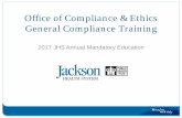 Office of Compliance & Ethics General Compliance Training · Instructions Slide 2 • This presentation is an annual update of the Office of Compliance and Ethics (OCE) training,