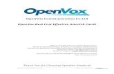 OpenVox Communication Co.Ltd OpenVox-Best Cost Effective ... · e. Elastix and Tribox are most the same as source code installation, the main difference is last step, you have to