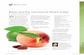 Race-worthy Gemstone Peach Julep · 2017-08-25 · Race-worthy Gemstone Peach Julep W e’re off to the races. The Kentucky Derby takes place this month, on May 5–6, 2017. In honor