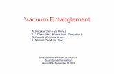 Vacuum Entanglement - Max Planck Societyissqui05/Retzker.pdfVacuum Entanglement can be “swapped” to detectors. Bell’s inequalities are violated (“hidden” non-locality). Ent.