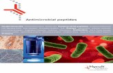 Antimicrobial peptides - Hycult Biotech · Antimicrobial peptides and proteins are important means of innate host defense in eukaryotes. They have a broad ability to kill microbes.
