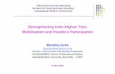 Strengggthening Indo-Afghan Ties: Mobilization and … Indo...Indian Technical and Economic Cooperation (ITEC), Ministry of External Affairs Confederation of Indian Industry (CII)