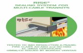 RISE...RISE® SEALING SYSTEM FOR MULTI-CABLE TRANSITS TESTED TO IMO RESOLUTION A.754(18); FIRE CLASS A0-A60 and H0-H120 EC (MED) CERTIFICATE 09156/CO ISSUED BY BUREAU VERITAS BEELE