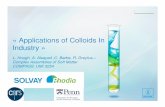 « Applications of Colloids In Industrystatic.sif.it/SIF/resources/public/files/va2012/hough... · 2012-07-16 · « Applications of Colloids In Industry ... of “Soft” Colloids