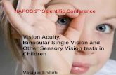 Vision Acuity, Binocular Single Vision and Other Sensory ... Vision Acuity, Binocular Single Vision