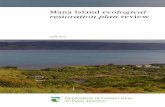 Mana Island ecological restoration plan review · 2018-05-25 · iii Abstract The Mana Island ecological restoration plan is reviewed in light of progress made since the plan was