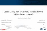 Copper Cabling from 10G to 400G, and back down to 10Mbps ... · Copper Cabling from 10G to 400G, and back down to 10Mbps, but on 1 pair only Gautier Humbert, RCDD Standards Coordinator