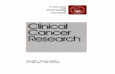 Clinical Cancer ResearchAnOfficial Journal ofthe American Association for Cancer Research Editor-in-Chief JohnMendelsohn Growth factors, hormones, cell growth; radiation therapy, surgery,