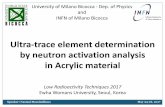 Ultra-trace element determination by neutron activation ... · Ultra-trace element determination by neutron activation analysis in acrylic material 2 Introduction The radio purity