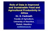Role of Data in Improved and Sustainable Food and ... · –enable revalorisation of ITK on sustainable methods of food production by studying their scientific bases, and developing
