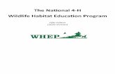 The National 4-H Wildlife Habitat Education ProgramAgriculture Marketing and Communications, designed the WHEP logo. Jarred Brooke, research assistant at the University of Tennessee,