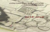 CONTINUING EDUCATION PROGRAMMES Prospectus 2018 -19.pdf · CONTINUING EDUCATION PROGRAMMES NATIONAL INSTITUTE OF FASHION TECHNOLOGY An Institute of Design, Management and Technology