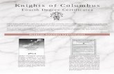 Knights of Columbu · FRATERNAL CERTIFICATES PATRIOTIC SERVICE AWARD — Presented for the promotion of patriotism, patriotic service and the public display of the national flag.