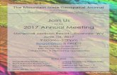 for the 2017 Annual Meeting - WVAGP · Pam Hoskins, GISP (Harrisville) - Contract Mapper; under sub-contract with Ritchie County Assessor’s Office. at Pocahontas Land Corporation