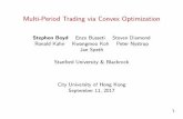 Multi-Period Trading via Convex Optimizationboyd/papers/pdf/cvx_portfolio_talk.pdf · Using single-period optimization I constraints and objective terms are inspired by estimates