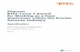 Pearson BTEC Level 2 Award for Working as a Door ... · SIA Specification for Learning and Qualifications in Security Guarding 95 Annexe D 107 SIA Standards of Behaviour for Door