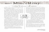 Miscellany Number - Massachusetts Historical Society...Number 108 / Spring 2015 MHS THE FATAL STAMP Miscellany P resering merica s a s Since 791 Effigies, raging fires, houses wrecked