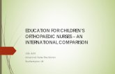 EDUCATION FOR CHILDREN’S ORTHOPAEDIC NURSES – AN … · 2019-10-28 · ´ Traction ´ Pain assessment ´ Cast care, including spicas ´ Assessment ´ ‘as above’ i.e. same