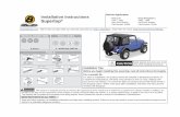 Vehicle Application Installation Instructions Supertop• Jeep Wrangler/YJ 1986 – 1995 Hard Door Models Part Number: 51599 Supertop ® – Installation Instructions Rev. G 0312 51599