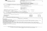 ...NALCO EXTINGUISHING MEDIA MATERIAL SAFETY DATA SHEET PRODUCT 3D TRASAR@ 3DT222 EMERGENCY TELEPHONE NUMBER(S) (800) 424-9300 (24 Hours) CHEMTREC This product would not be expected