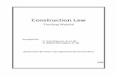 Construction Law - Ethiopian Legal Brief · Construction Law Teaching Material Developed By: 1) Tecle Hagos (LL.B, LL.M) ... plays a key role in building economic infrastructure like