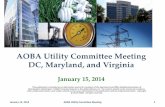 AOBA Utility Committee Meeting DC, Maryland, and …...–A separate surcharge to fund $119 million in Accelerated Pipe Replacement (APRP) costs over 5 years –An 8.91% ROR including